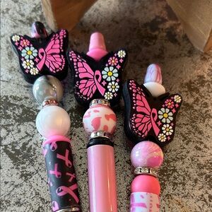 Handmade Breast Cancer Awareness Pens